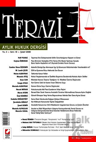 Terazi Aylık Hukuk Dergisi Sayı:18 Şubat 2008