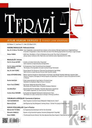 Terazi Aylık Hukuk Dergisi Sayı: 91 Mart 2014