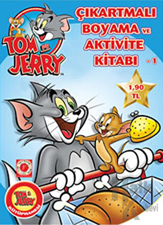 Tom ve Jerry Çıkartmalı Boyama Ve Aktivite Kitabı - Halkkitabevi