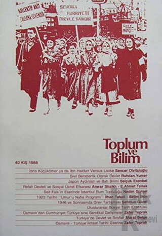 Toplum ve Bilim Sayı:40 - Halkkitabevi