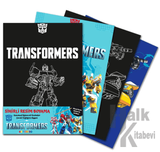 Transformers Sihirli Resim Boyama – Ahşap Kalem Hediyeli - Halkkitabev