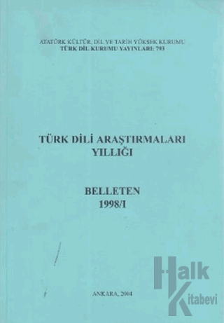 Türk Dili Araştırmaları Yıllığı: Belleten 1998-I