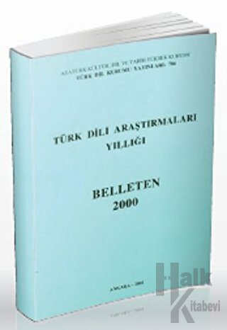 Türk Dili Araştırmaları Yıllığı - Belleten 2000 - Halkkitabevi