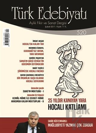 Türk Edebiyatı Dergisi Sayı: 520 Şubat 2017 - Halkkitabevi