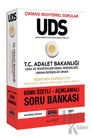 Yargı Yayınları 2023 Adalet Bakanlığı Ceza ve Tevkifevleri Genel Müdürlüğü UDS Öğretmen Kadrosu İçin Öğretmenlik Mesleği Genel Konulara Yönelik Konu Özetli Açıklamalı Soru Bankası