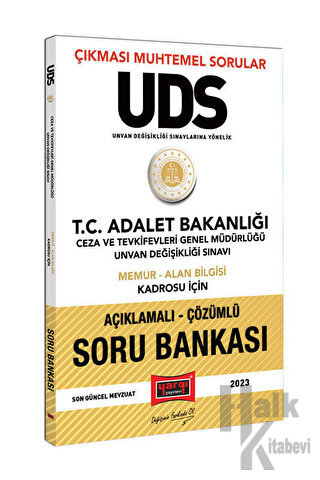 Yargı Yayınları 2023 Adalet Bakanlığı Ceza ve Tevkifevleri Genel Müdürlüğü Unvan Değişikliği Sınavı Öğretmen Kadrosu - Alan Bilgisi Açıklamalı Soru Bankası