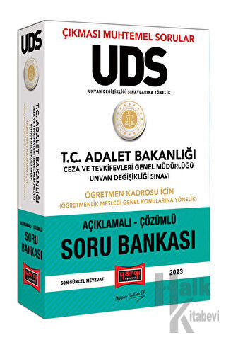 Yargı Yayınları 2023 Adalet Bakanlığı Ceza ve Tevkifevleri Genel Müdürlüğü Unvan Değişikliği Sınavı UDS Öğretmen Kadrosu İçin Öğretmenlik Mesleği Genel Konulara Yönelik Açıklamalı Çözümlü Soru Bankası