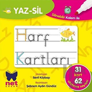 Yaz - Sil Harf Kartları - Halkkitabevi