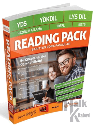 YDS YÖKDİL LYS DİL Hazırlık Atlama TOEFL IELTS Reading Pack Basitten Zora Pasajlar