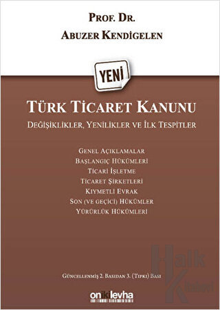 Yeni Türk Ticaret Kanunu (Ciltli) - Halkkitabevi