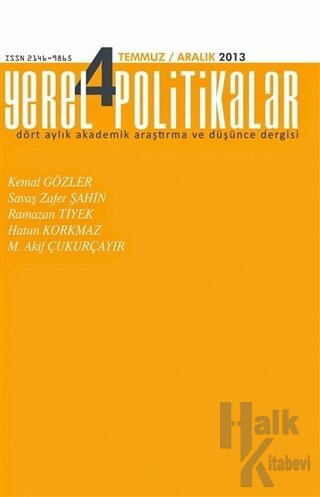 Yerel Politikalar Sayı: 4 - Halkkitabevi