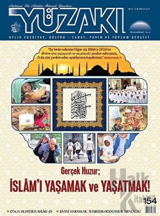 Yüzakı Aylık Edebiyat Kültür Sanat Tarih ve Toplum Dergisi Sayı: 154 Aralık 2017